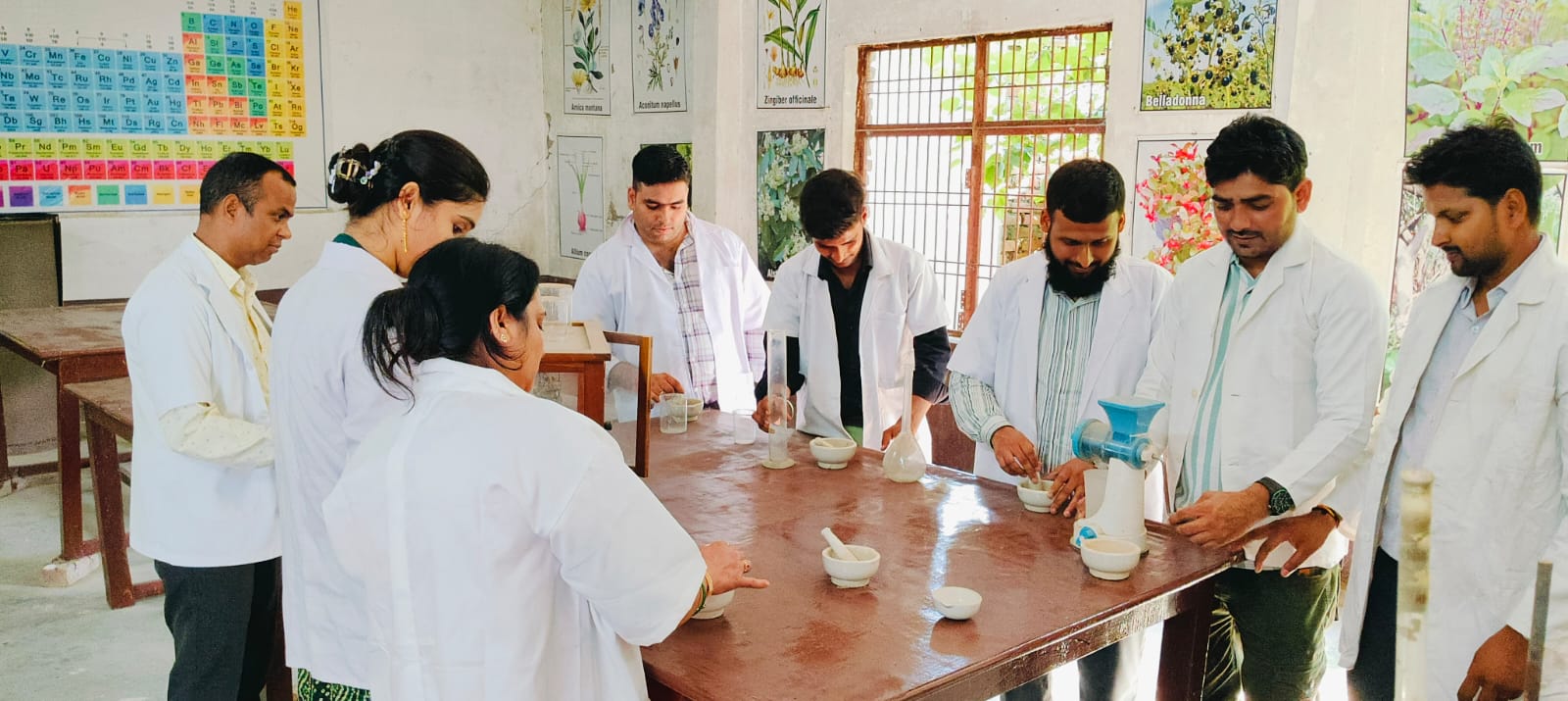 Students and faculty in a practical learning lab at Ch. Atar Singh Institute of Medical Sciences